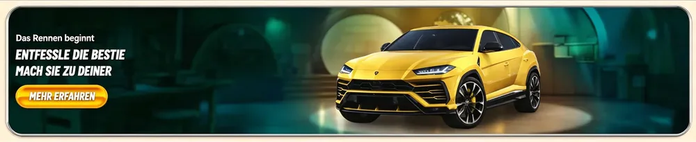 Vegasino "Entfessle das Biest" Luxus-SUV Werbebanner